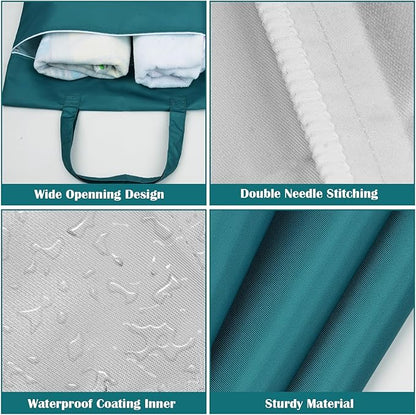 2 Pcs Large Travel Laundry Bag Washable Waterproof Wet Bag Dirty Clothes Bag