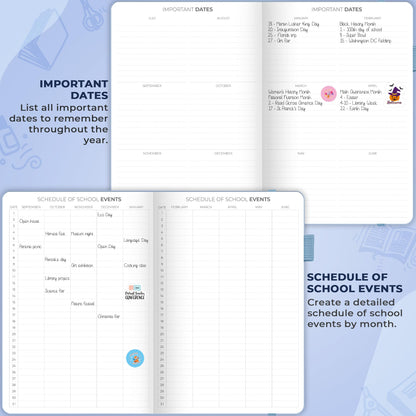 Clever Fox Teacher Planner – School Year Planner with Calendars & Lesson Plans – Teacher Plan Book for Classroom & Homeschool Organization - Undated, 7x10″, Hardcover (Periwinkle)