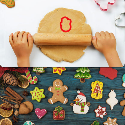 26pcs Christmas Polymer Clay Cutters for Ornaments, Resin Polymer Clay Molds Mini Xmas Holiday Embedded Clay Cutters 26 Design Polymer Clay Tools for Earrings Jewelry Making DIY Craft (Red)