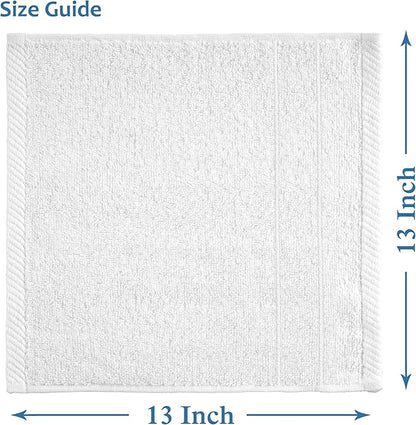 Casa Platino White Washcloths 24 Pack