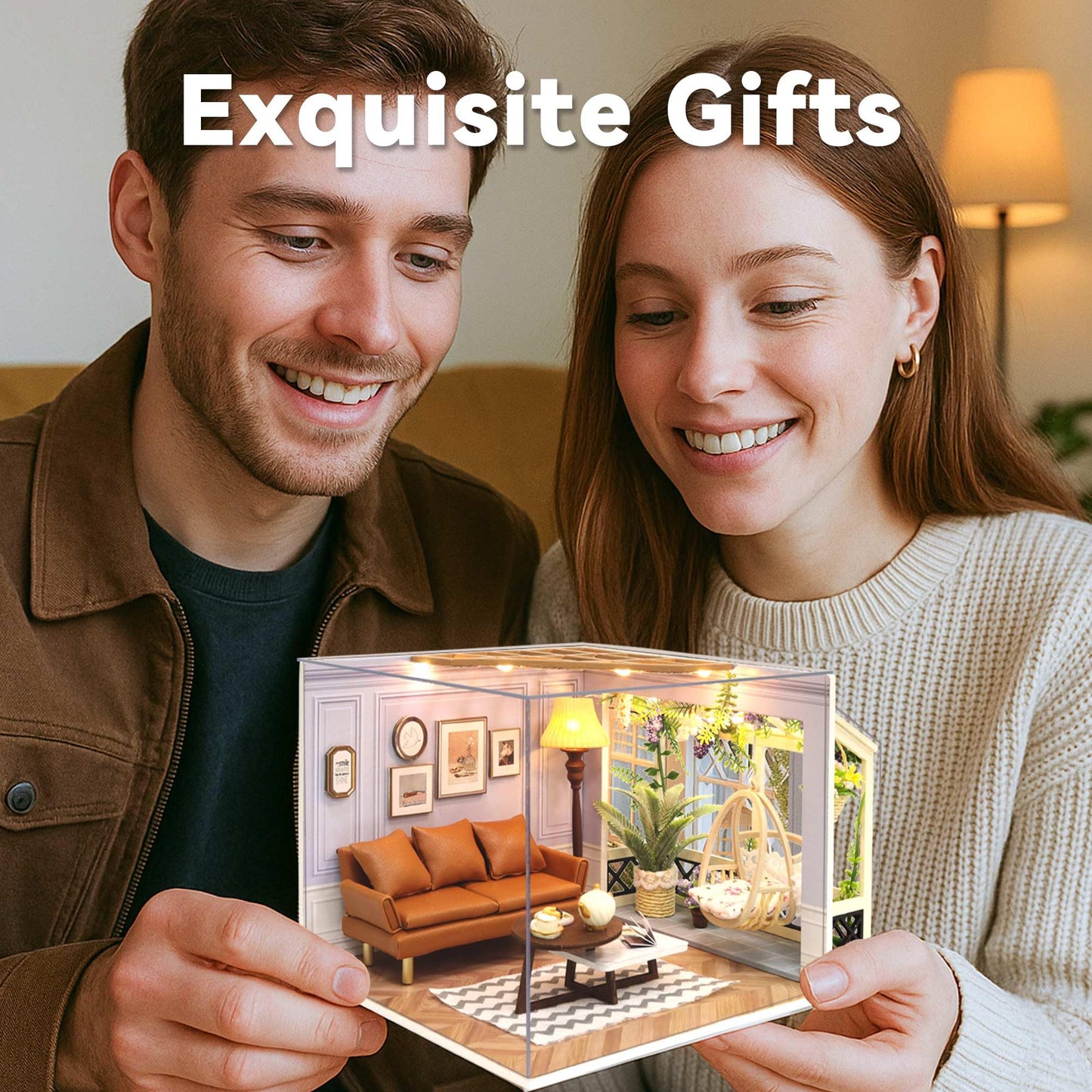 Flever DIY Miniature House Kit, Tiny Home Kit with LED Light, Mini House Build Craft Kits for Adults and Teens, Home Decor Creative Gift for Family/Friends (My Little Scene Series)