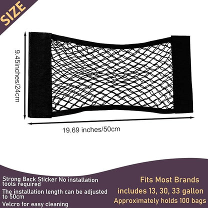 Extra Large Trash Bag Holder Mesh Storage Net Grocery Bag Organizer Dispenser for Aluminum Foil, Garbage Bag, Plastic Wrap, Shopping Bag Under Sink Cargo Organizers for Home and Wall Mounted