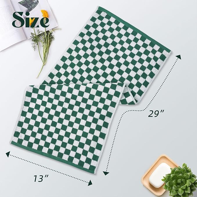 Jacquotha Green Hand Towels 4 Pack, Cotton Decorative Bathroom Hand Towel &