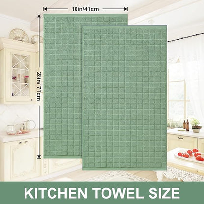 Homaxy Premium Cotton Kitchen Towels 16"x 28", Large Natural Ring Spun 390 GSM