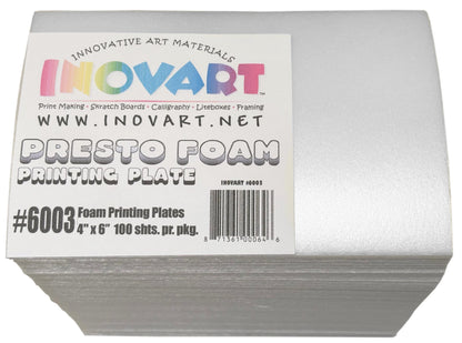 Inovart Presto Foam Printing Plates Econo Pack, 4"x6", 100 Sheets