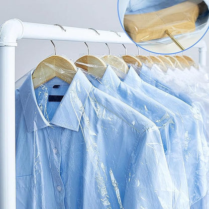 100 Pack Dry Cleaning Bags for Clothes, 60x150 cm Dry Cleaner Bags Plastic Clear