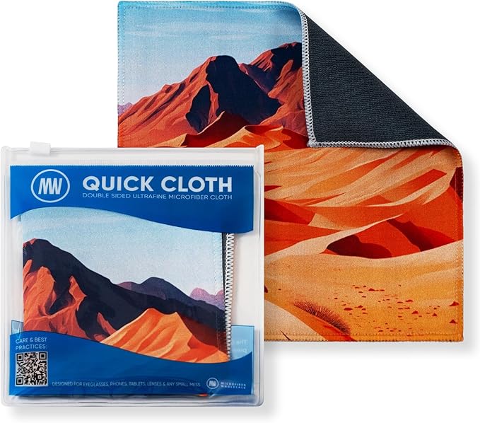 Quick Cloth Microfiber Glasses Cleaning Cloths – 8x8, 1 Pack