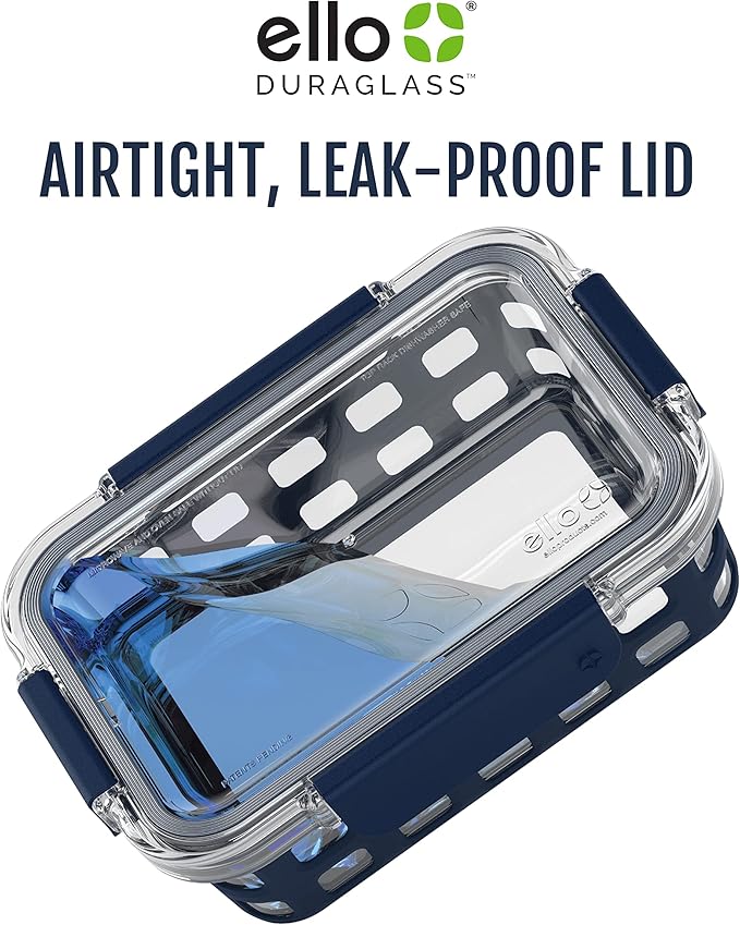 Ello Duraglass Mixed Meal Prep Sets Leak-Proof Glass Food Storage Containers