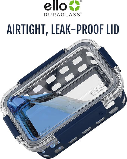 Ello Duraglass Mixed Meal Prep Sets Leak-Proof Glass Food Storage Containers