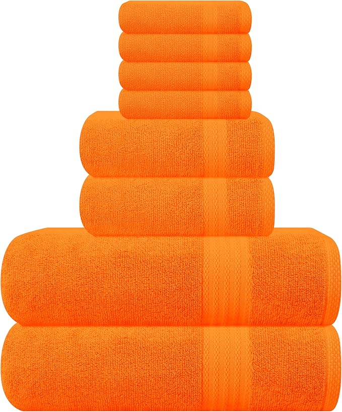 GLAMBURG Ultra Soft 8-Piece Towel Set