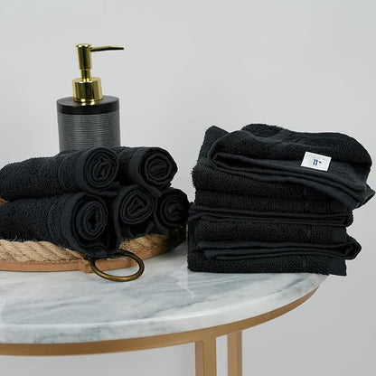 Tens Towels Pack of 60 Washcloths, 12 x 12 Inches, Lighter Weight, Quick to Dry