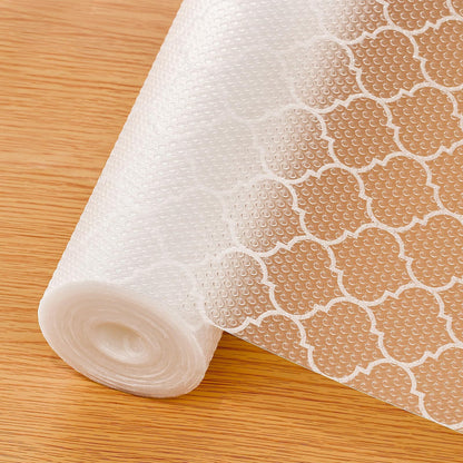 Cooyes Shelf Liner for Kitchen Cabinets – Non-Adhesive Waterproof Drawer Liner – Durable EVA Material Easy-to-Cut Shelf Paper for Refrigerator, Cupboard, Dresser with Modern Pattern (17.7"W x 78.7"L)