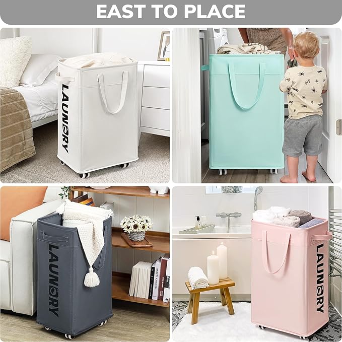 Goodpick Rolling Laundry Basket