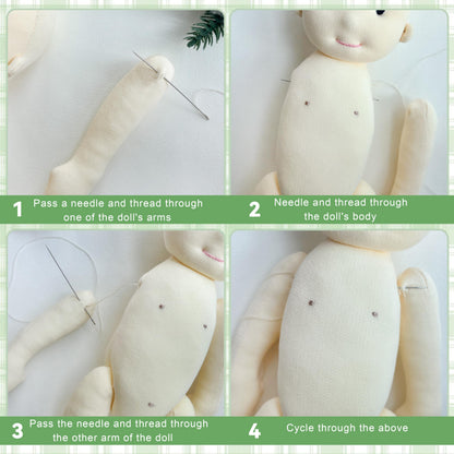 BlissfulPixie Handmade Doll Kit,Comes with 50g of Filling,A Must-Have for Handcraft Lovers,Can Freely Match and Make Your Favorite Doll,Cultivate Hands-on Skills.