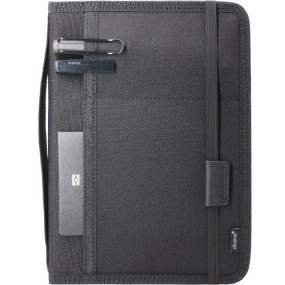 diodrio Journal Notebook Cover for Travel 5.5 x 8.25 A5 Moleskine LEUCHTTURM 1917 Journal Notebook Planner Sketchbook Legal Pad, refillable, Water Resistant, Elastic Band, Inner Pockets, Black