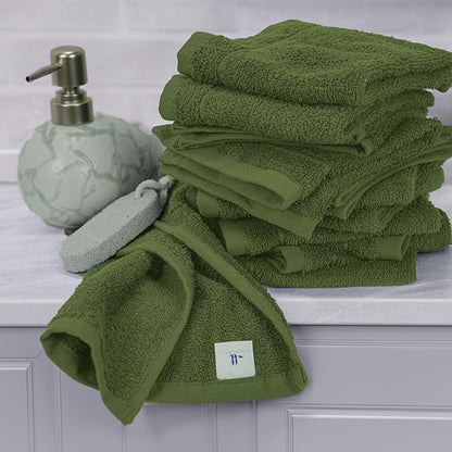Tens Towels Pack of 60 Washcloths, 12 x 12 Inches, Lighter Weight, Quick to Dry