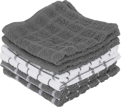 Ritz Terry Check Dish Cloth Set: Highly Absorbent & Super Soft