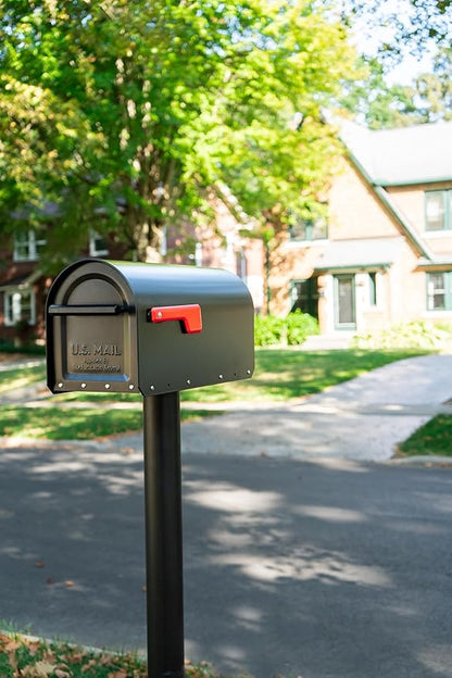 Architectural MAILBOXES 5560B-R-10 Architectural Mailboxes Sequoia Post Mount Mailbox, Large, Black