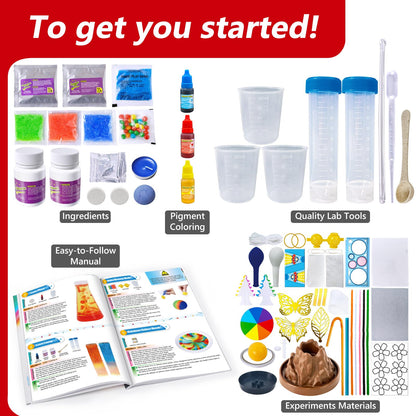UNGLINGA 111 Experiments Science Kit for Kids, Chemistry Set, S.T.E.M Toys Boys Girls Birthday Gifts, Volcano, Crystal, Physics Lab Educational Learning Project