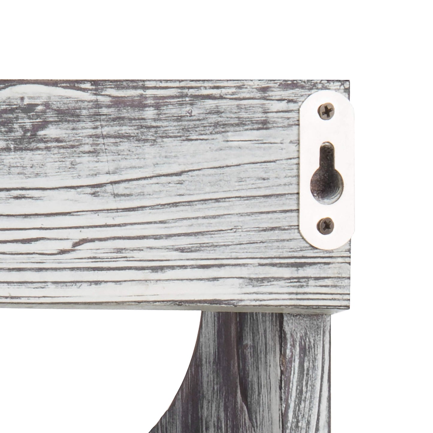 MyGift Wall Mounted Torched Solid Wood Magazine and Mail Holder Organizer Rack with 3 Slots and Chalkboard Labels