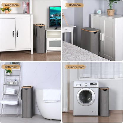 65L Slim Laundry Hamper, Narrow Laundry Basket