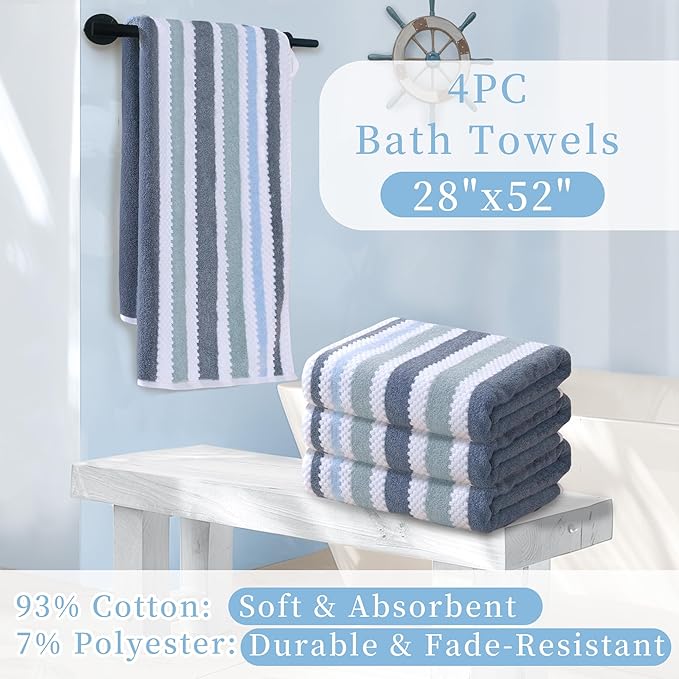 Striped Bath Towels