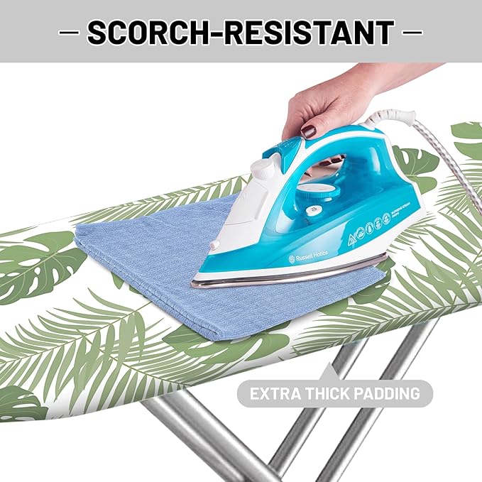 Extra Thick Ironing Board Cover and Pad, 15x54 Ironing Board Cover, Resist
