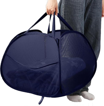 Collapsible Laundry Baskets, 90L Large Foldable Laundry Basket, Durable Mesh
