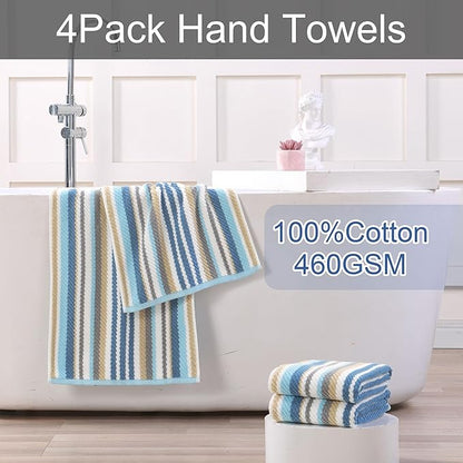 Striped Hand Towels Set