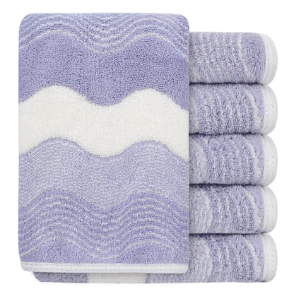 SINLAND Absorbent Coral Velvet Washcloth Ultra Soft Microfiber Face Towels 12 x