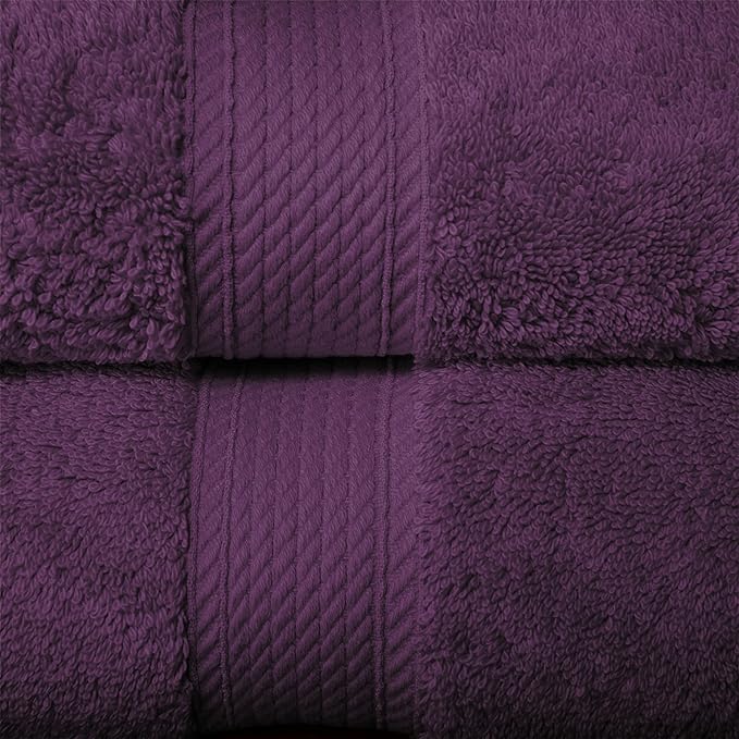SUPERIOR Egyptian Cotton Pile 10 Piece Towel Set, Includes 2 Bath, 4 Hand