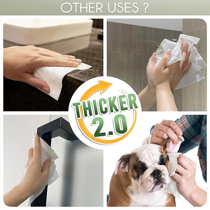 THICKER Dry Wipes 50 Count Disposable Face Towels 10x12" | Ultra Soft