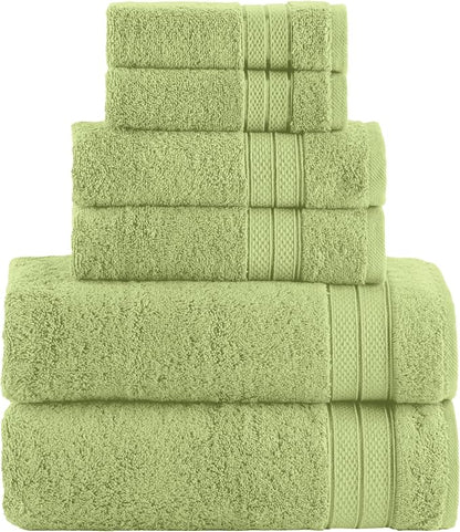 Elegant Comfort Luxury 6-Piece Towel Set, Premium Soft 100% Turkish Cotton