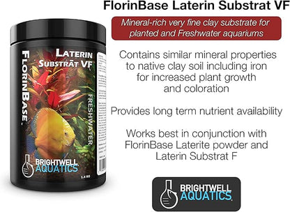 Brightwell Aquatics FlorinBase Laterin Substrat VF - Very Fine Granular High Porosity Clay Base Substrate for Planted and Freshwater Shrimp Aquaria, 700 Grams