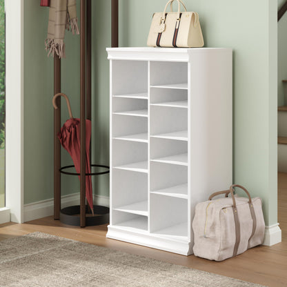 ClosetMaid Modular Adjustable Divided Storage Shelving Unit Organizer, 15.94-Inch D x 40.3-Inch H x 21.38-Inch W, White