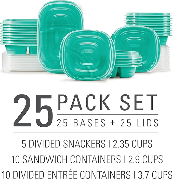 Rubbermaid 50-Piece Food Storage Containers Set