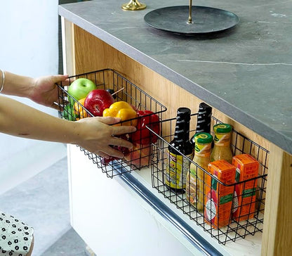 2 Pack【Extra Large】Hanging Kitchen Basket, Wire Storage Basket,
