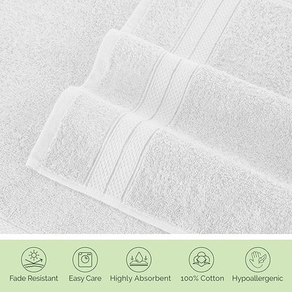 Elegant Comfort Luxury 6-Piece Towel Set, Premium Soft 100% Turkish Cotton