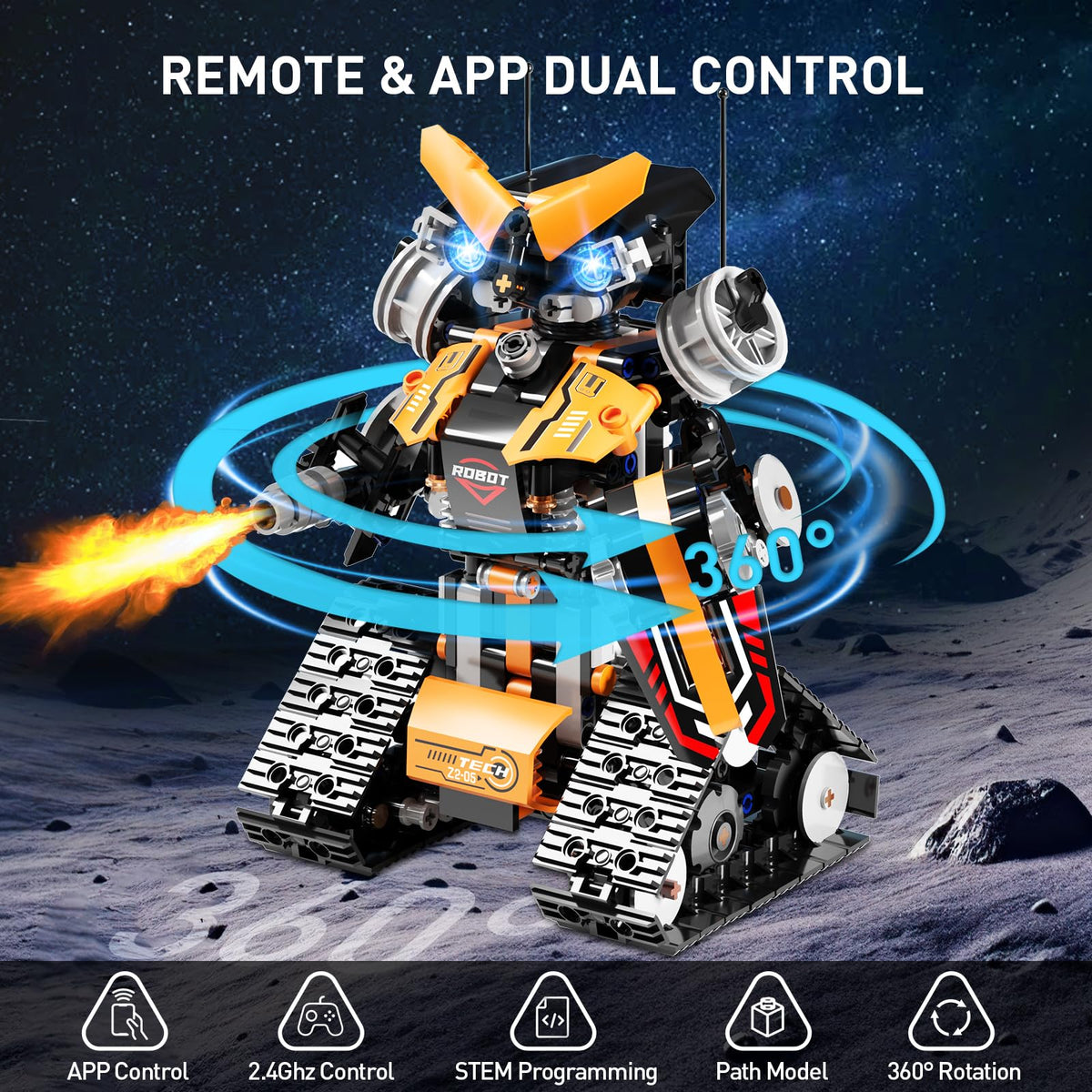 STEM Building Toys for Kids 6-12, 5in1 Remote & APP Controlled STEM Robot Car Tank Building Kit, 600 Pcs DIY Educational Building Blocks Set for Kids Science Learning, Boys Girls Birthday Gifts Ideas