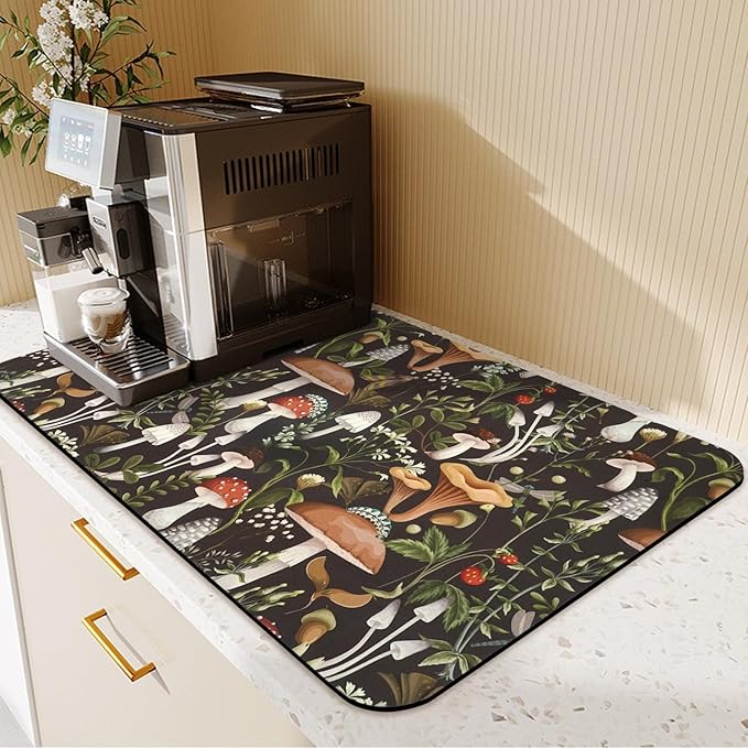 19.5" x 12" Dish Drying Mat & 24" x 5.5" Sink Splash Guard, Super Absorbent