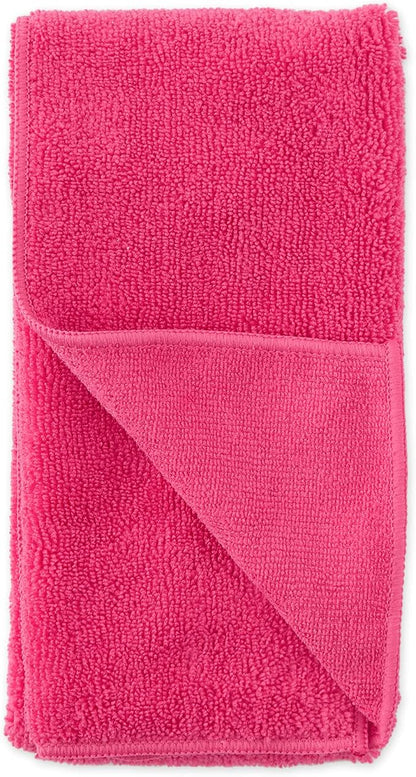 Bone Dry Pet Grooming, Embroidered Microfiber Towel Drying Collection, 15x30, Raspberry Sorbet