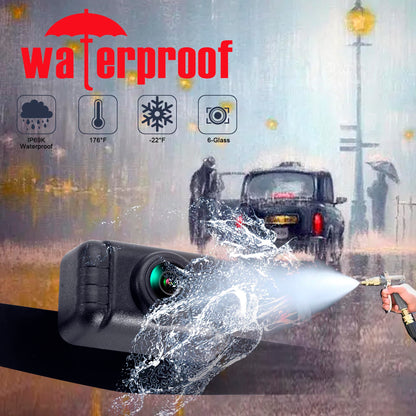 YIMU Backup Camera System with License Plate Backup Reverse Camera, Easy Installation, Plug & Play, DIY Guide Lines, 150° Wide Angle, Night Vision, IP69K Waterproof, Optional Dual Bracket K4302