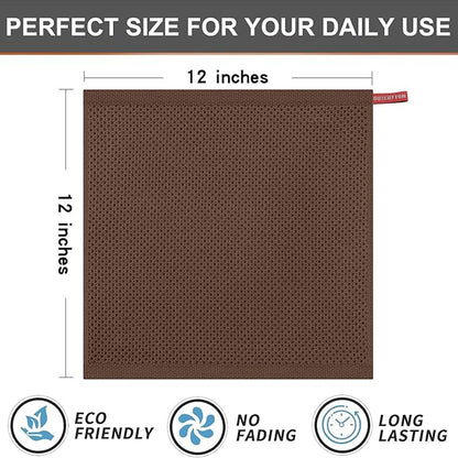 Kitinjoy 100% Cotton Kitchen Dish Cloths, 6 Pack Waffle Weave Ultra Soft
