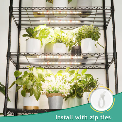 LBW Grow Light for Indoor Plants Full Spectrum, Plant Lights for Indoor Growing with 10 Brightness Levels & Timer 4/8/12 Hours, 240 LED Grow Lights Strip for Plant Growing, 1 Pack