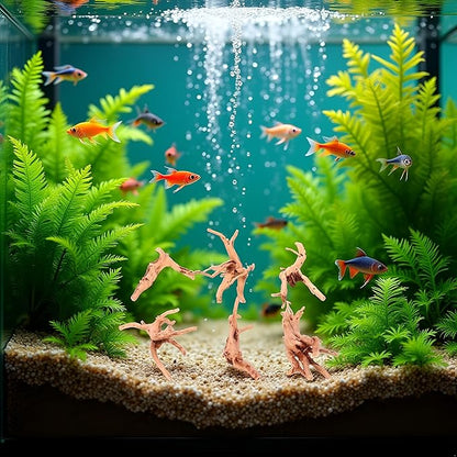 1 Pc Natural Aquarium Driftwood Branches Wood Aquarium Trunk Driftwood Tree Fish Tank Log Decoration Plant Stump, Aquarium Décor Thematic Ornaments Assorted (8-10cm)