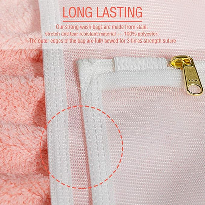 Tenrai Laundry Bag Mesh Wash Bag，Use YKK Zipper，Tote Bag Bathroom Hanging