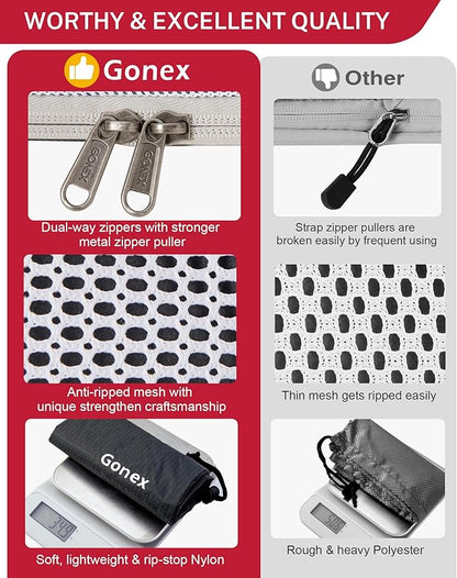 Compression Packing Cubes, Gonex Extensible Storage Mesh Bags Organizers
