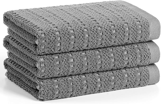 SALAS Kitchen Dish Towels, Bulk Cotton Kitchen Hand Towels, 390 GMS Plaid Dish