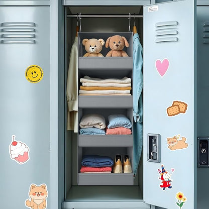 GRANNY SAYS 4-Shelf Hanging Organizer, Closet Hanging Shelves, Closet Hanging