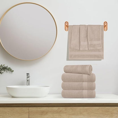 GLAMBURG Ultra Soft 6-Piece Hand Towel Set 16x28-100% Ringspun Cotton